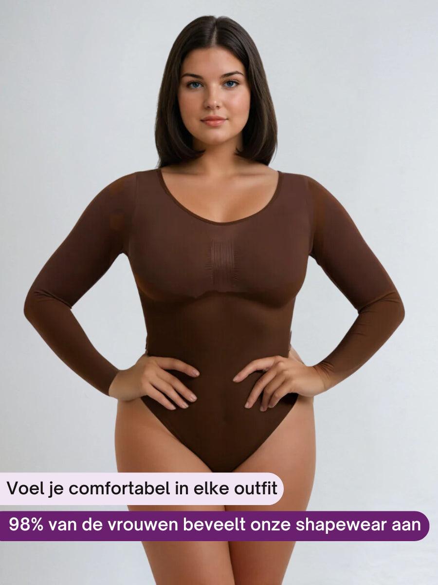 Shapewear Longsleeve Bodysuit with Thong