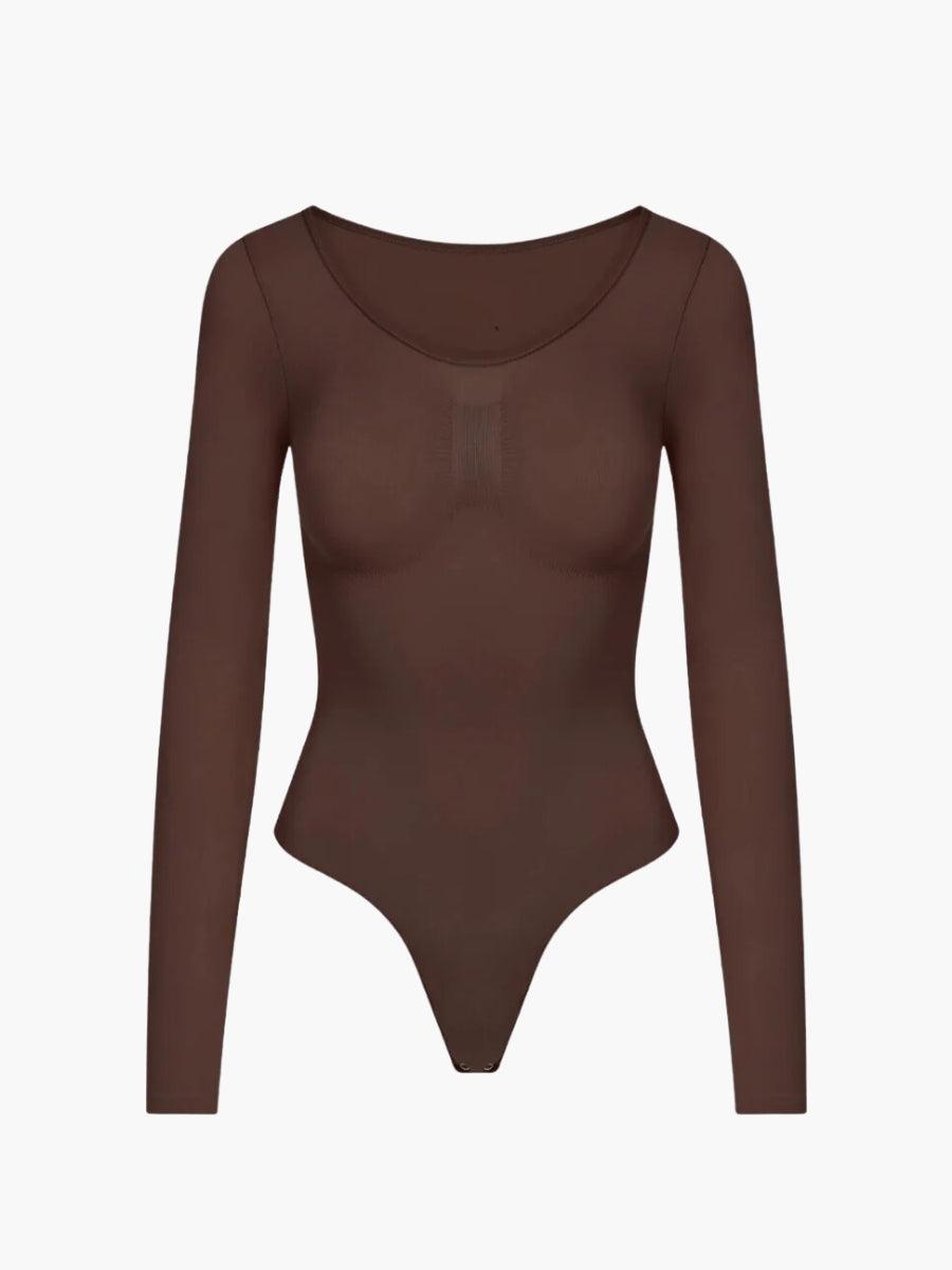 Shapewear Longsleeve Bodysuit with Thong